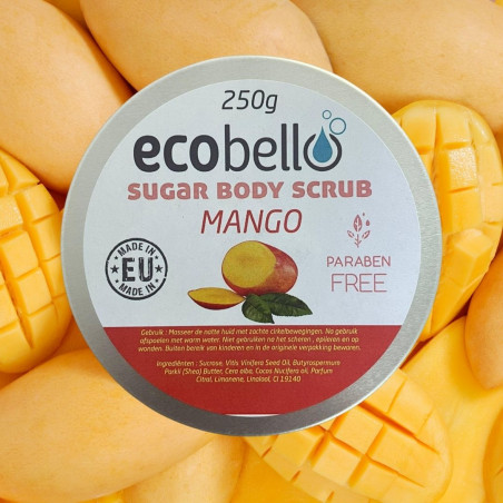 Telegraaf Ongemak hurken Ecobello Sugar Body Scrub Mango, parabeenvrij, SLS vrij