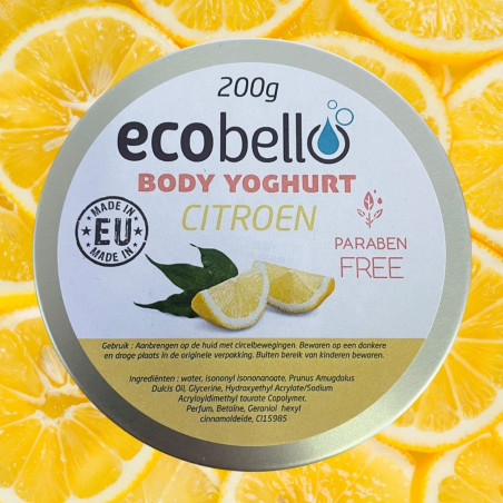 klasse Elegantie Verminderen Ecobello Body Yoghurt Citroen - Parabeenvrij - Handgemaakt in de EU